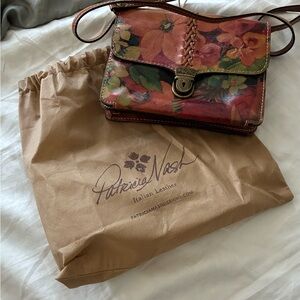 Patricia Nash Red and Pink Floral Crossbody Bag